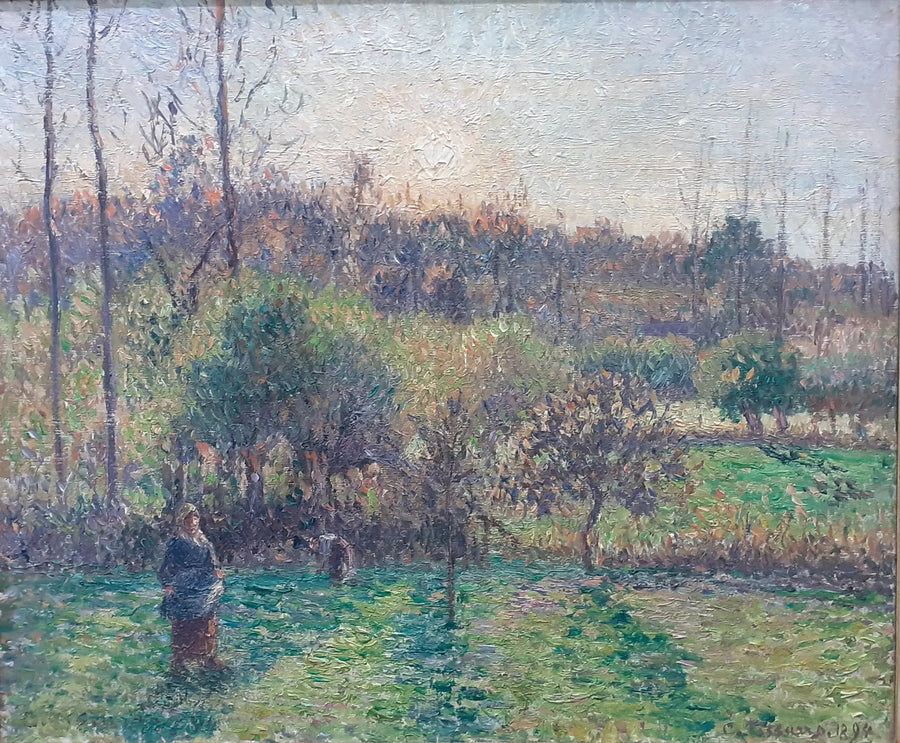 Nascer do sol em Eragny - Camille Pissarro