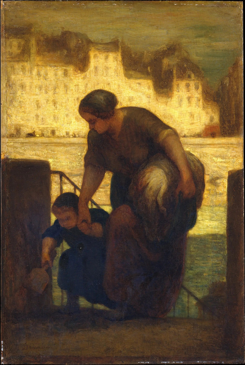 Saída do barco de lavagem - Honoré Daumier
