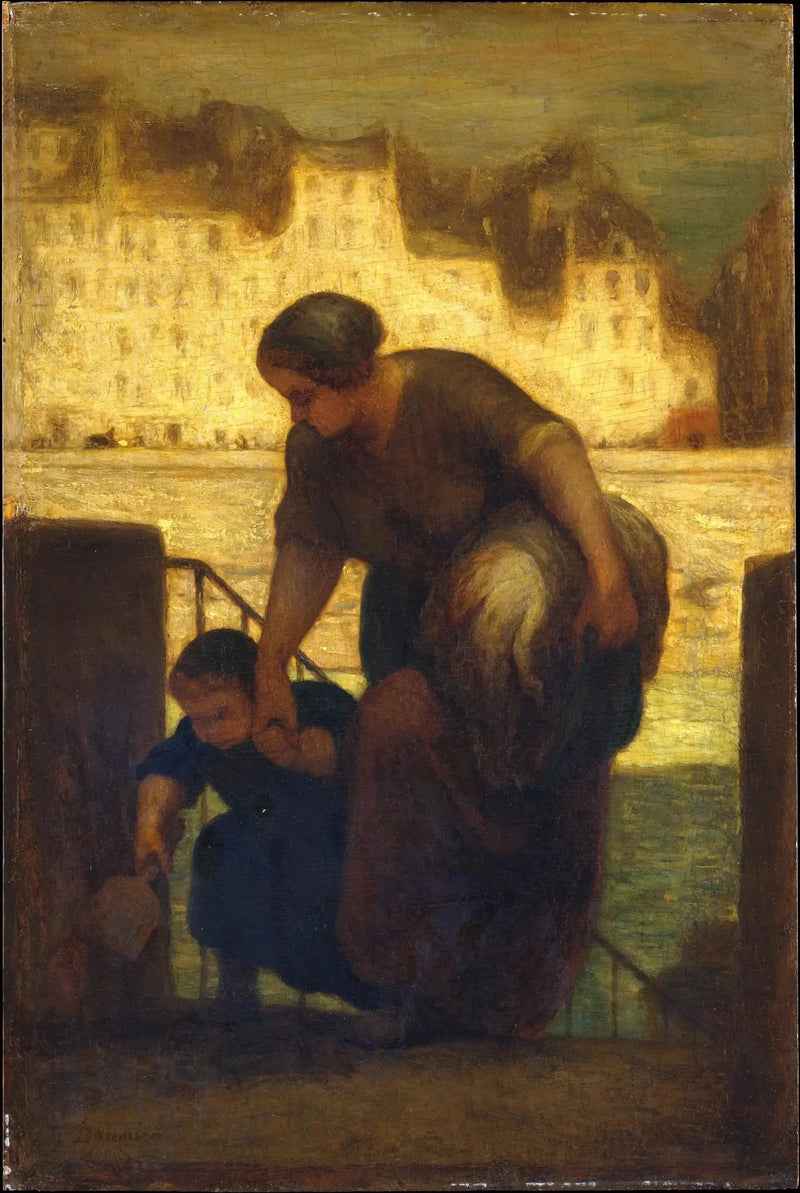 Saída do barco de lavagem - Honoré Daumier