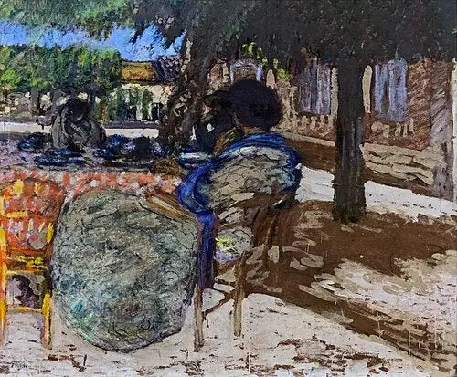 Sob as árvores do pavilhão vermelho - Édouard Vuillard