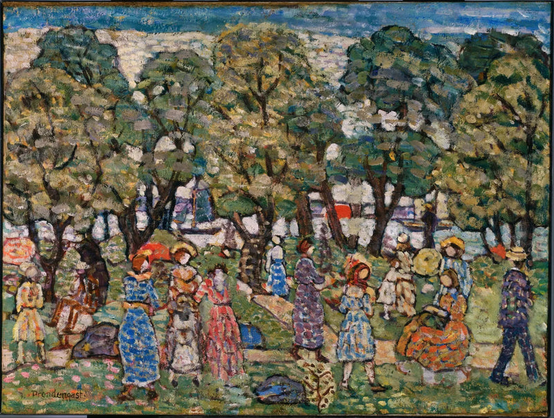 Sob as árvores - Maurice Prendergast