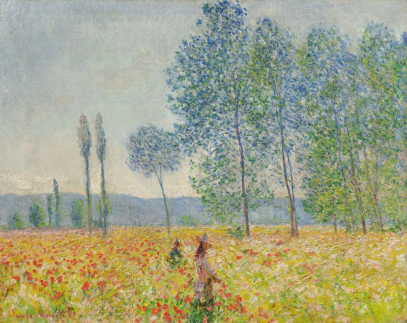 Sob os choupos - Claude Monet