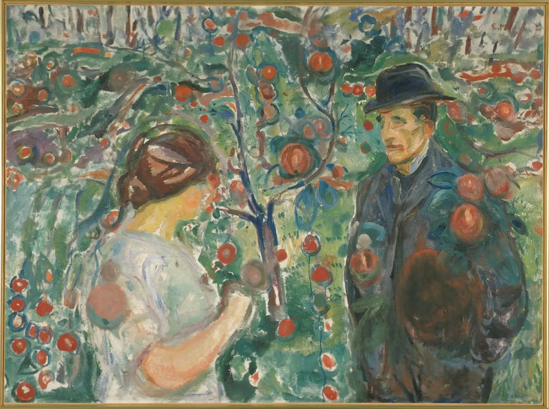 Sob as maçãs vermelhas - Edvard Munch