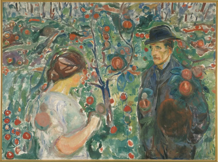 Sob as maçãs vermelhas - Edvard Munch