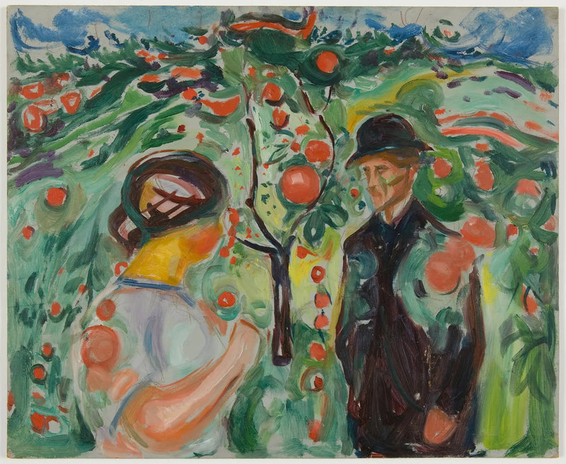 Sob as maçãs vermelhas - Edvard Munch