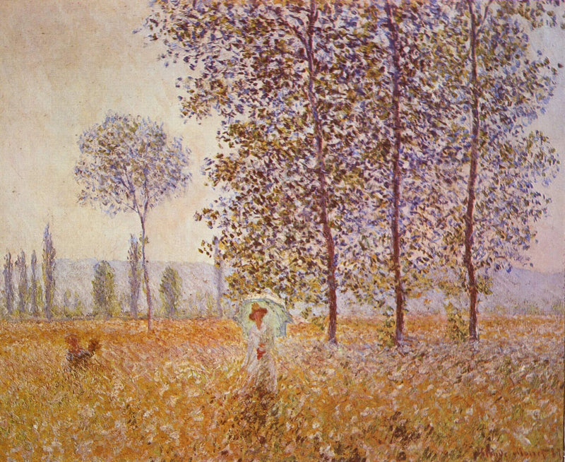 Sob os choupos - Claude Monet