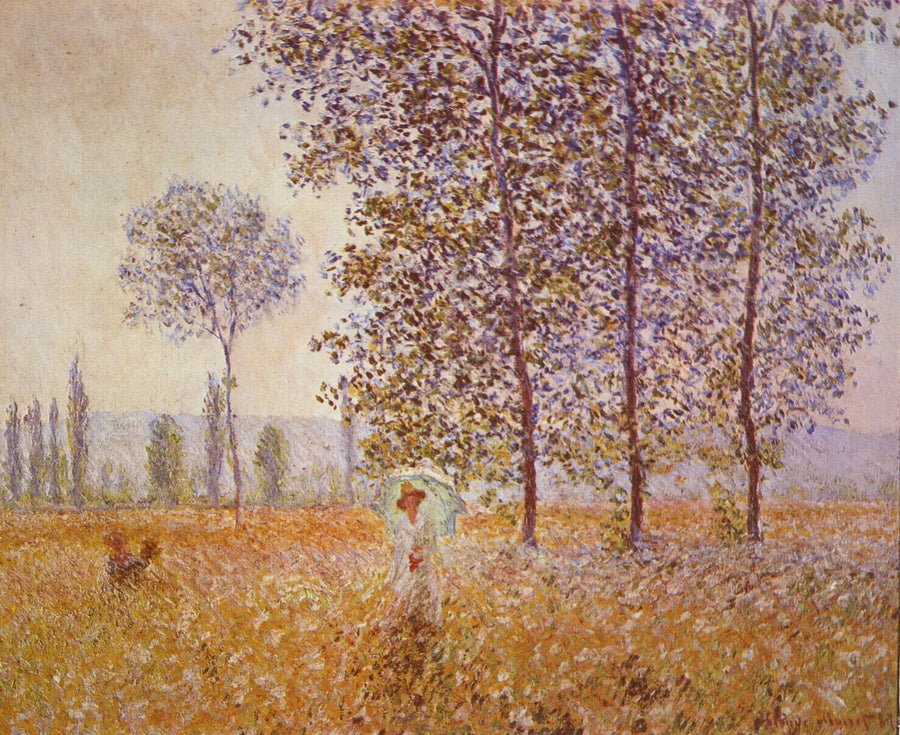 Sob os choupos - Claude Monet