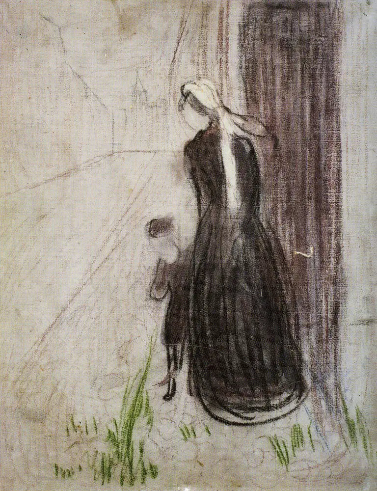 Reproduction du tableau « Souvenir d'enfance - Edvard Munch » par Alpha Reproduction en peinture à l’huile