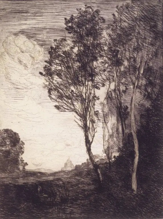 "Recordação da Itália" - Jean-Baptiste Camille Corot