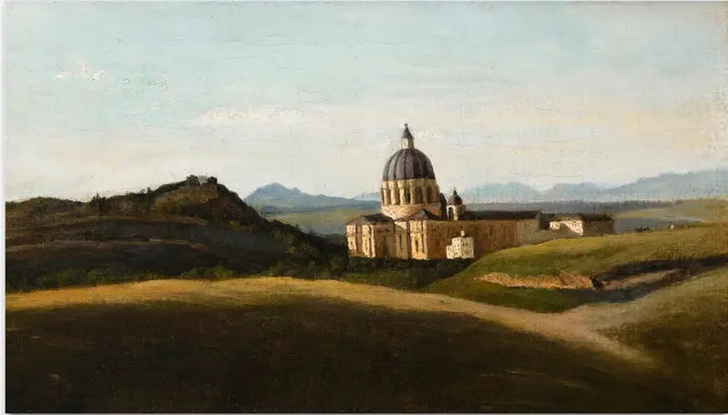Lembrança da Itália - O Vaticano e São Pedro Fora das Muralhas - Jean-Baptiste Camille Corot