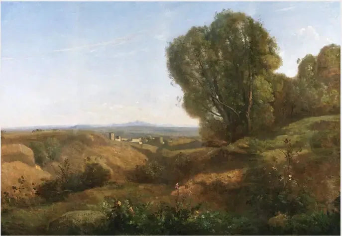 Lembrança de Roquemaure no Gard - Jean-Baptiste Camille Corot