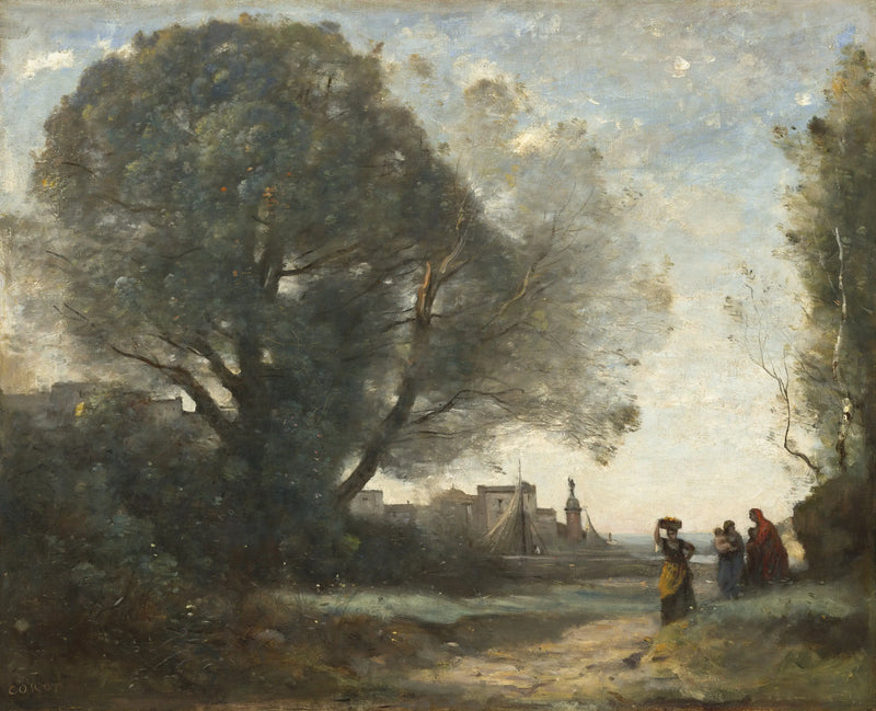 Lembrança de Terracina - Jean-Baptiste Camille Corot