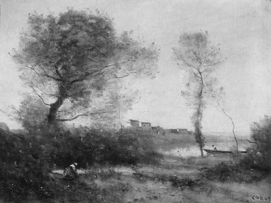 Lembrança das margens do Saône - Jean-Baptiste Camille Corot