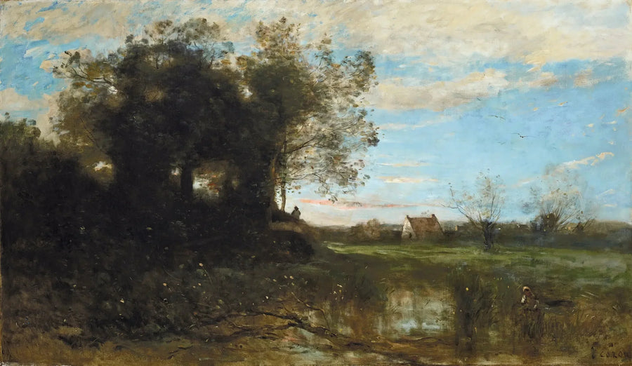 Lembrança das dunas de Dunkerque - Jean-Baptiste Camille Corot