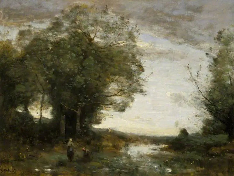 Lembrança dos arredores de La Ferté-sous-Jouarre, manhã - Jean-Baptiste Camille Corot