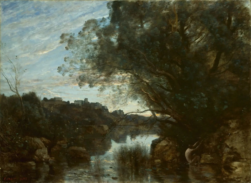 Lembrança das proximidades do lago de Nemi - Jean-Baptiste Camille Corot