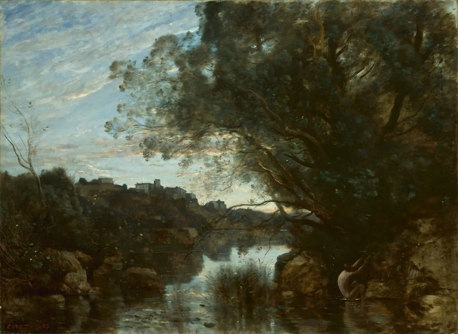 Lembrança das proximidades do lago de Nemi - Jean-Baptiste Camille Corot