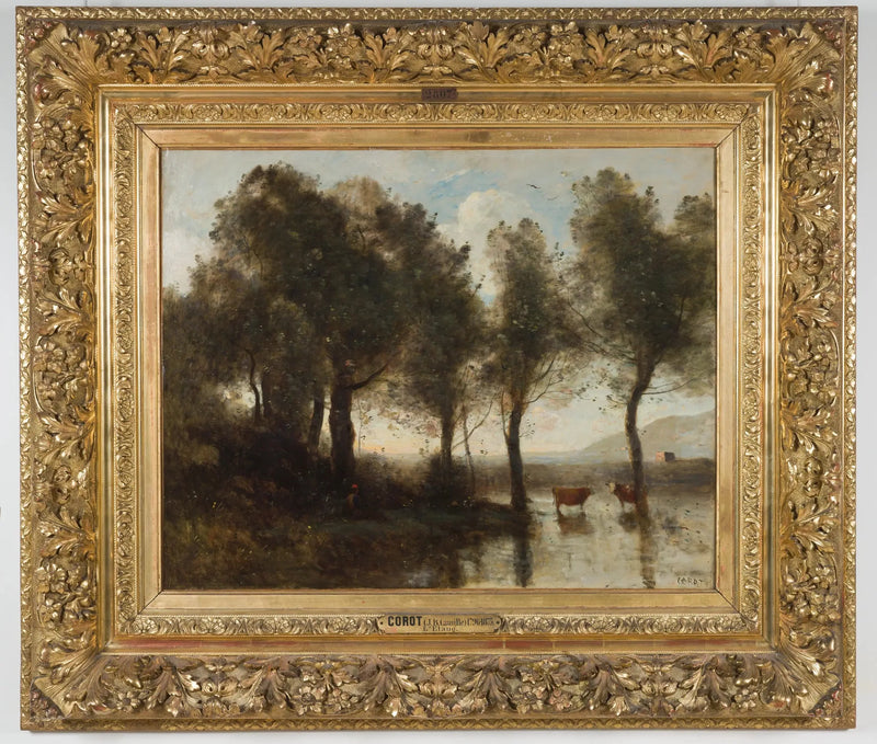 Lembrança dos pântanos de Beauvaisis. O lago - Jean-Baptiste Camille Corot