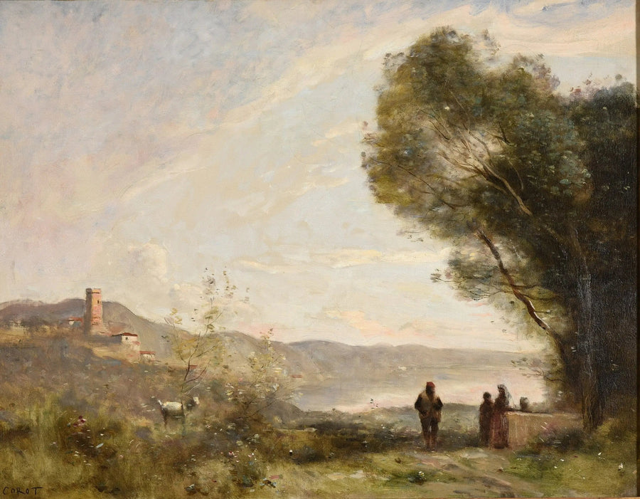 Lembrança das margens mediterrâneas - Jean-Baptiste Camille Corot