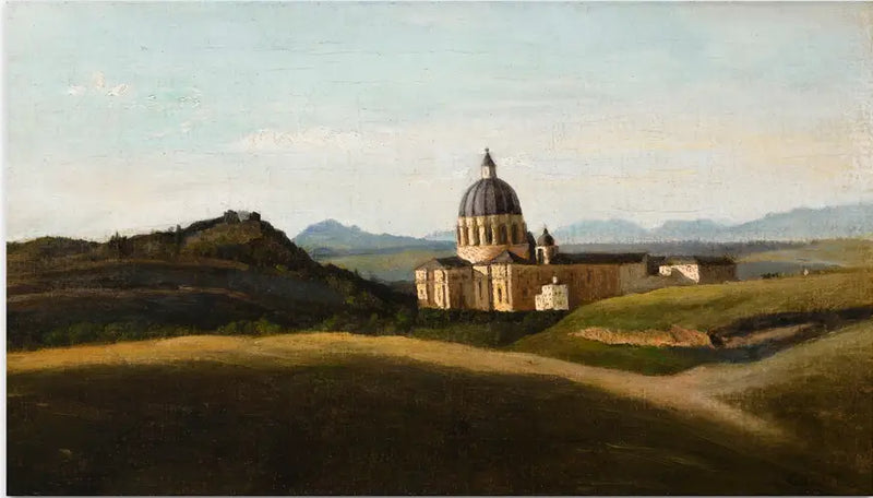 Lembrança da Itália - O Vaticano e São Pedro Fora das Muralhas - Jean-Baptiste Camille Corot