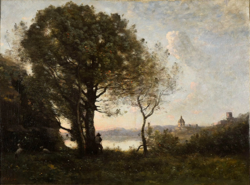 Lembrança do Lago Albano - Jean-Baptiste Camille Corot