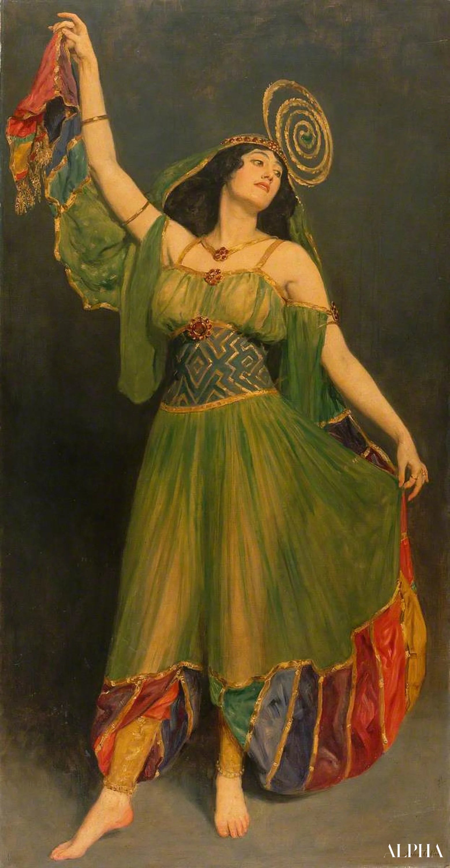 Reproduction du tableau « Souvenir of Chu Chin Chow de John Collier » par Alpha Reproduction en peinture à l’huile