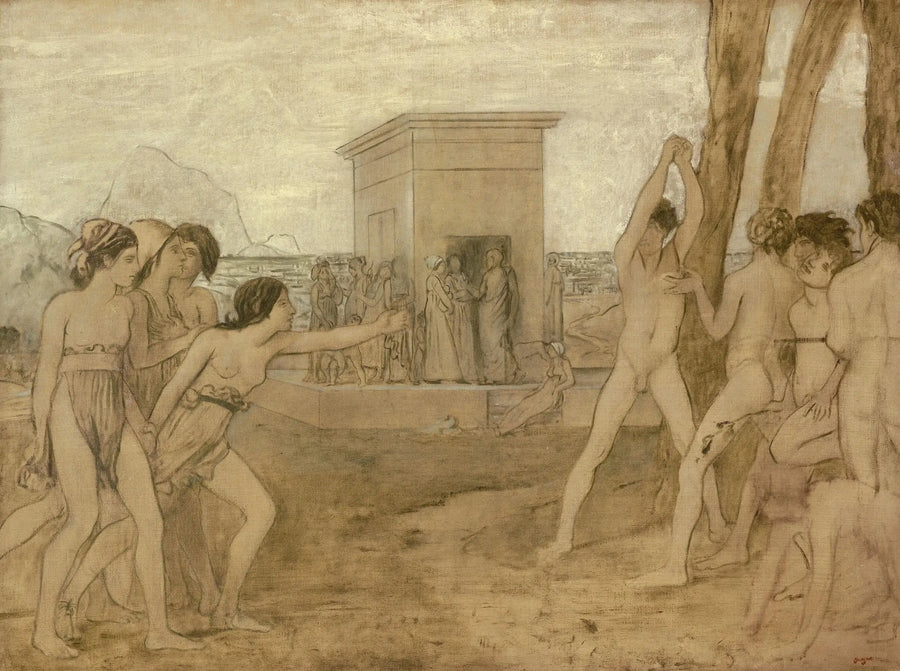 As jovens espartanas desafiam os garotos - Edgar Degas