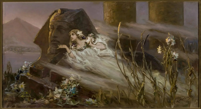 Esfinge e uma mulher fantasma - Wilhelm Kotarbiński