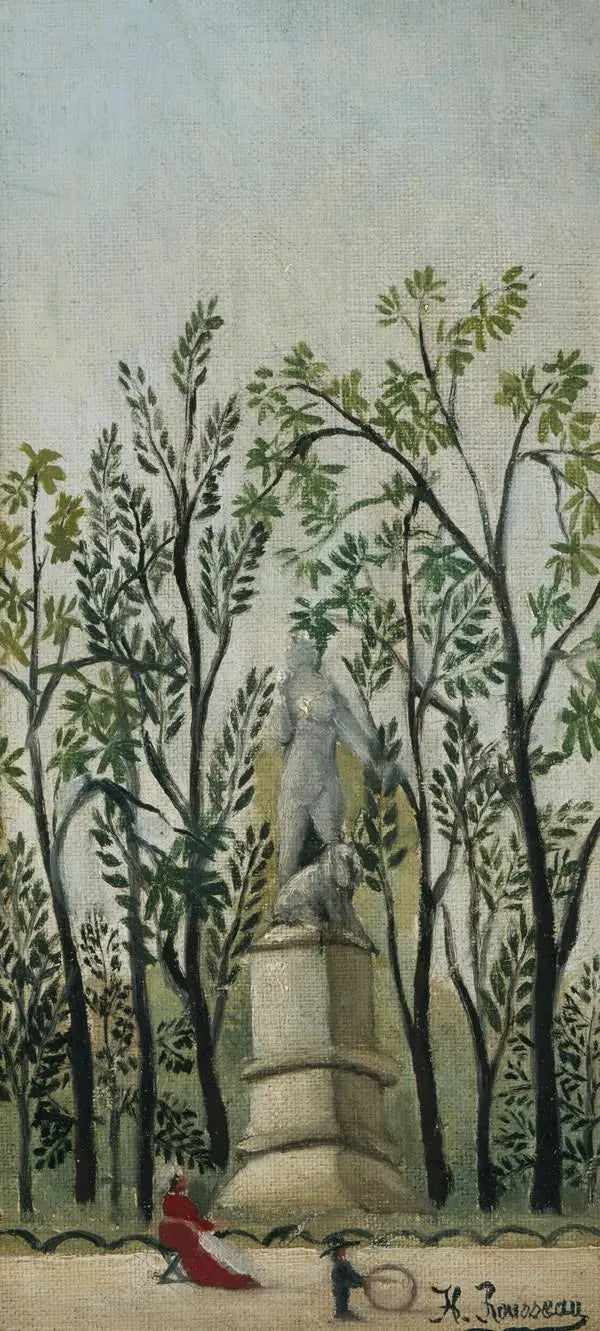 Estátua de Diana no parque - Henri Rousseau