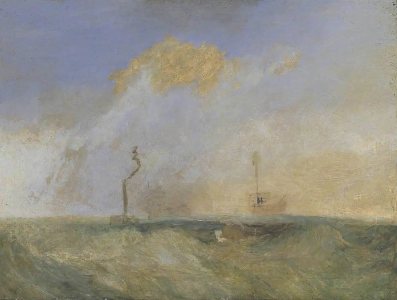Vapor e Barco de Luz; um estudo para 'O Combate Temeraire' - J. M. W. Turner