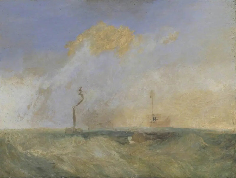 Vapor e Barco de Luz; um estudo para 'O Combate Temeraire' - J. M. W. Turner