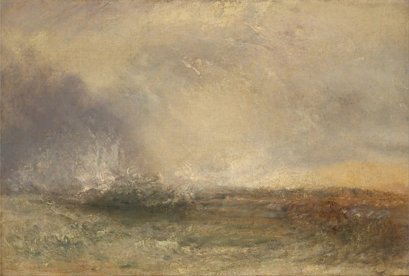 Mar Tempestuoso Quebra na Costa - J. M. W. Turner