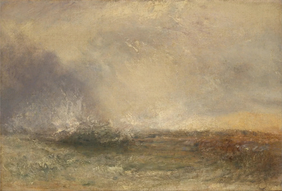 Mar Tempestuoso Quebra na Costa - J. M. W. Turner