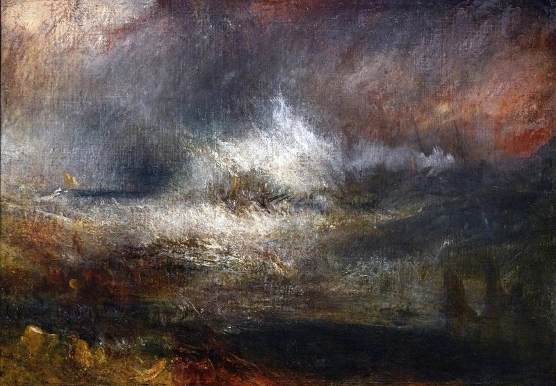 Mar Tempestuoso com Naufrágio Flamejante - J. M. W. Turner