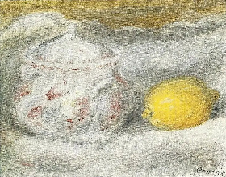 Açucareiro e limão - Pierre-Auguste Renoir