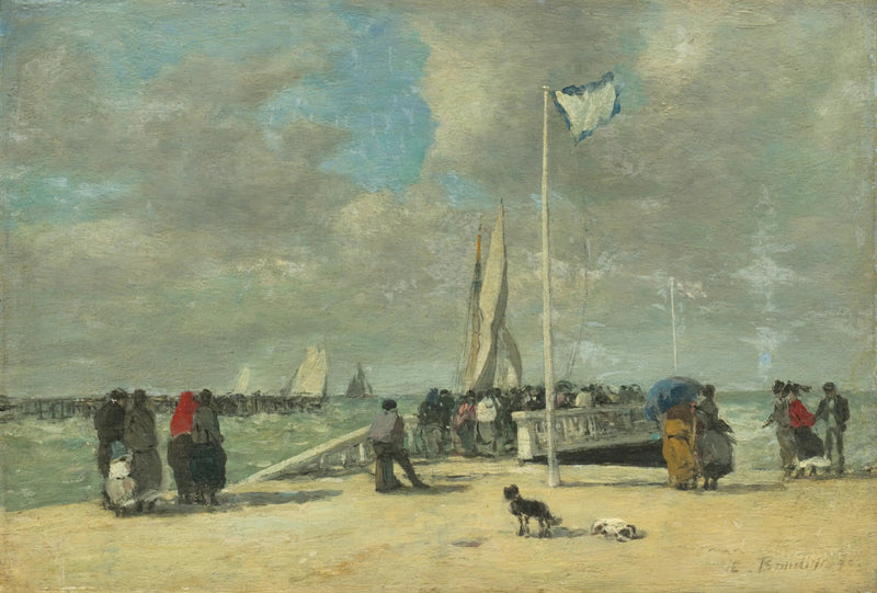 Na doca - Eugène Boudin