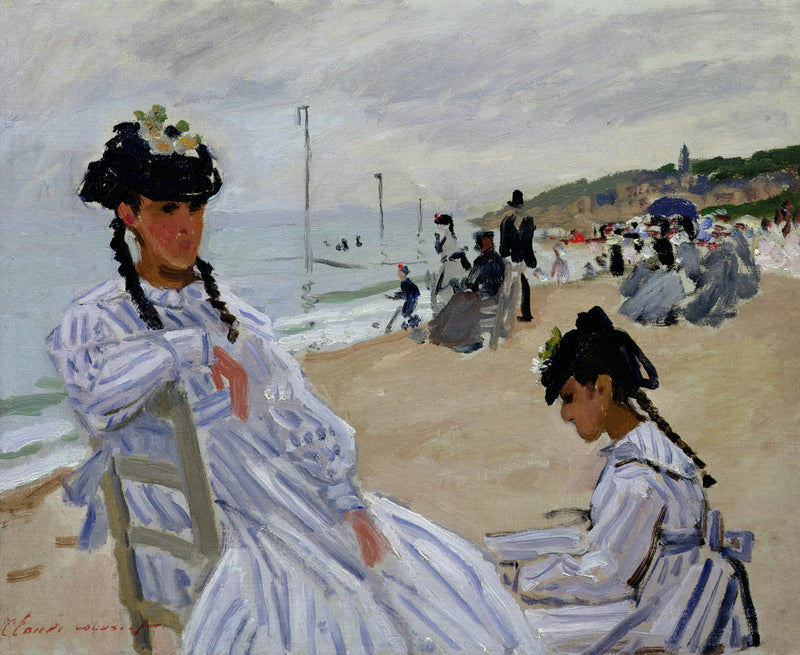 Na praia em Trouville - Claude Monet