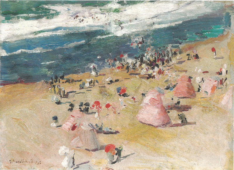 Na praia de Biarritz - Joaquín Sorolla