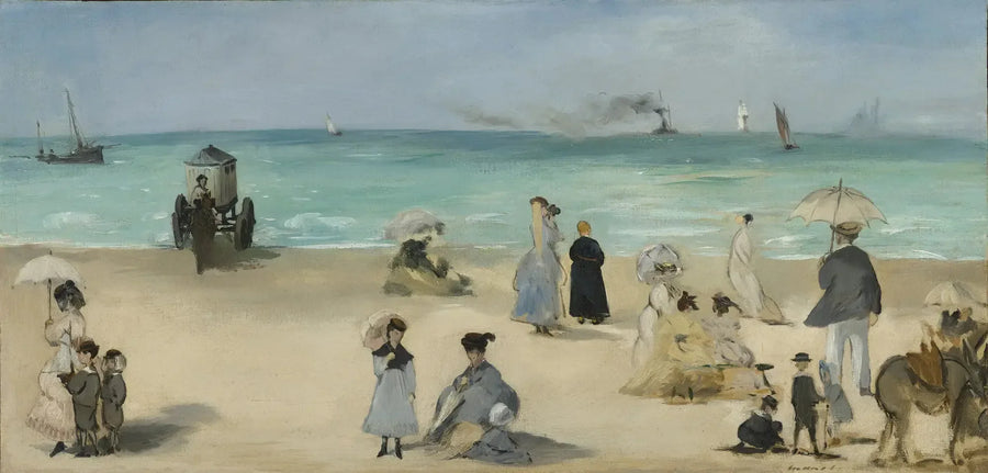 Na praia de Boulogne - Édouard Manet