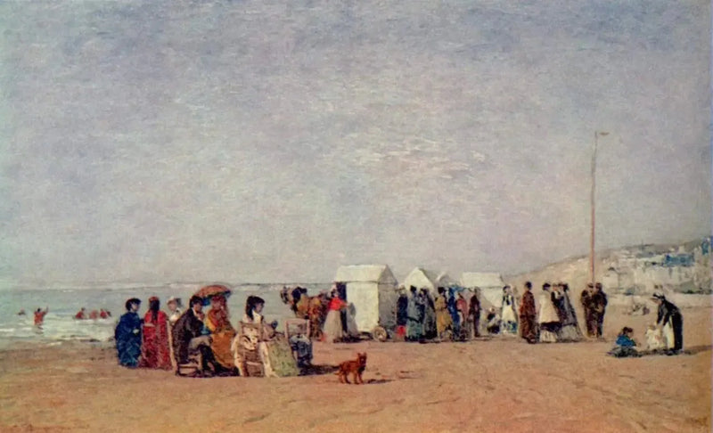 Na praia de Trouville - Eugène Boudin
