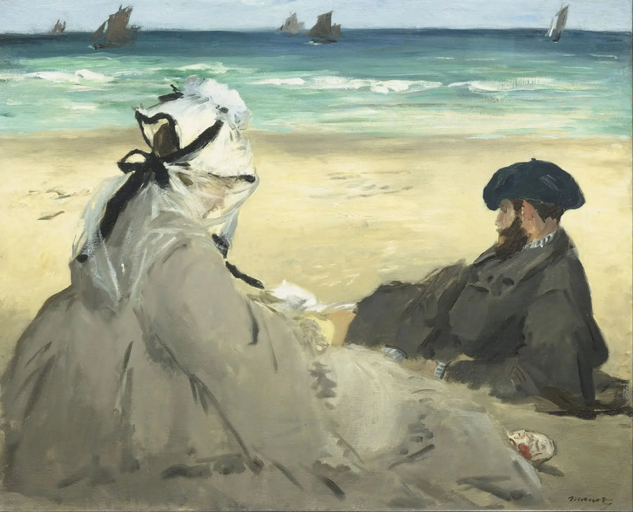 Na praia - Édouard Manet
