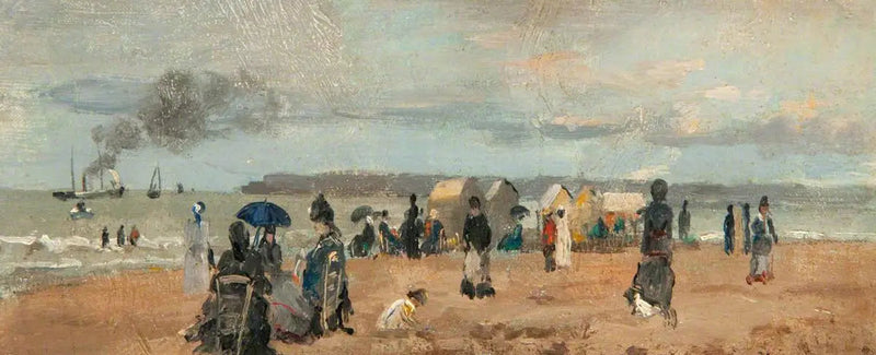 Na praia - Eugène Boudin