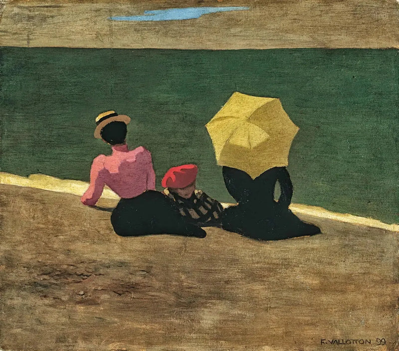 Na praia - Félix Vallotton
