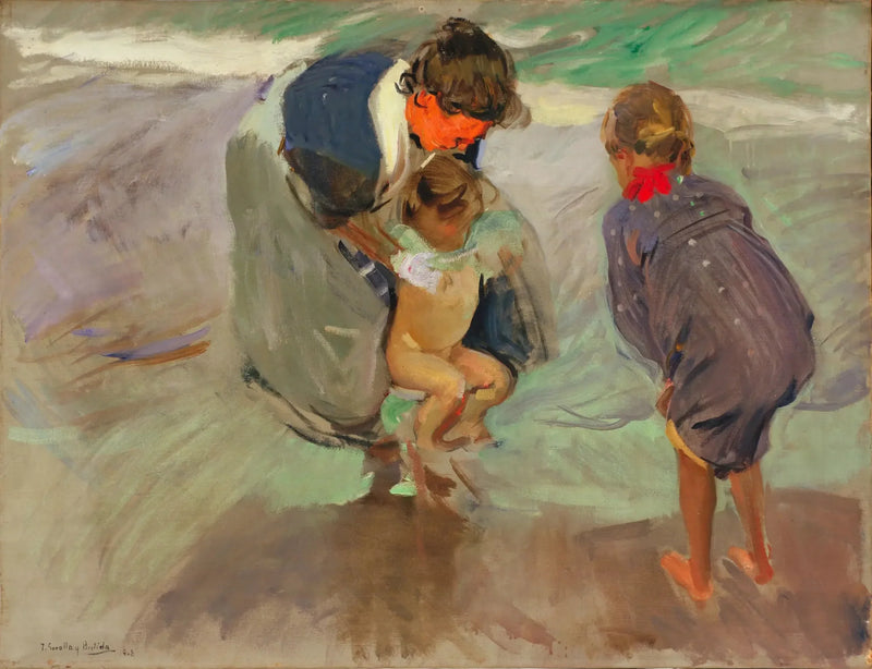 Na praia - Joaquín Sorolla
