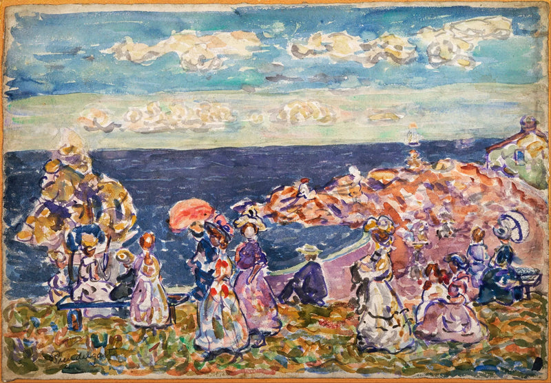 Na praia - Maurice Prendergast