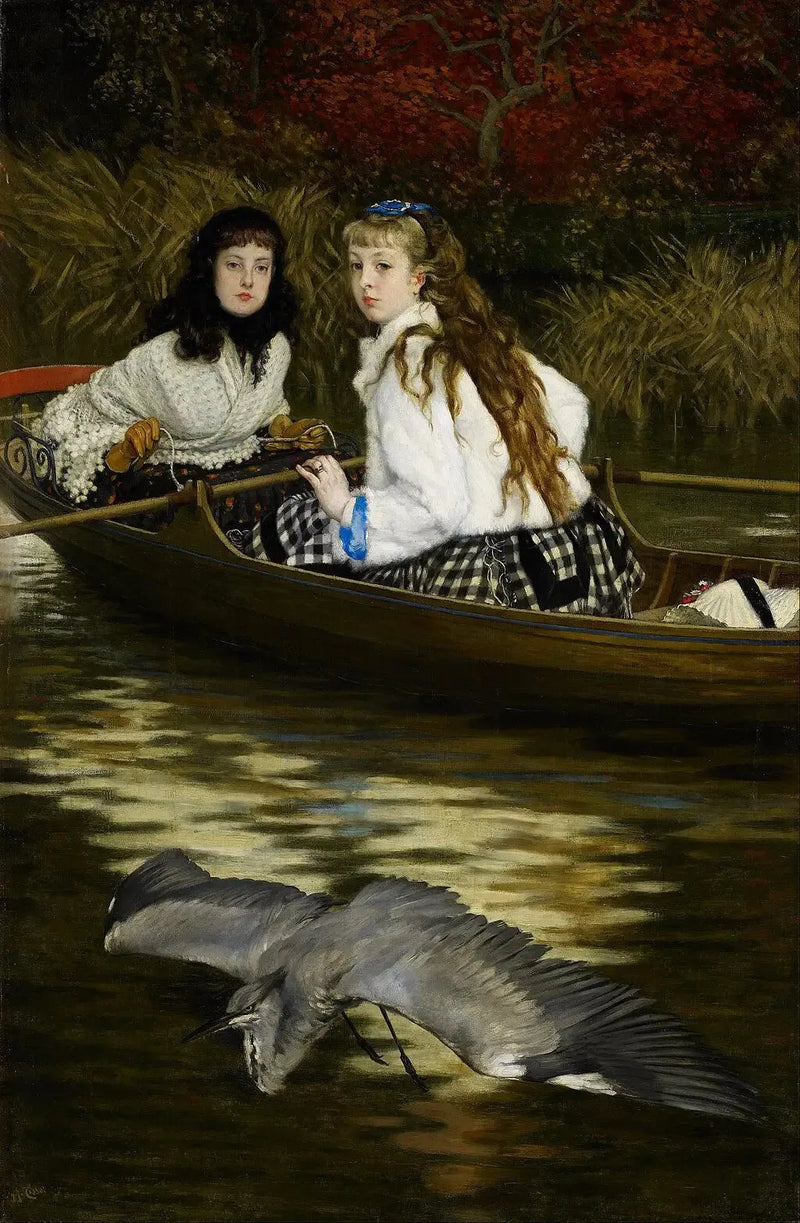 Sobre o Tamisa, um garça - James Tissot