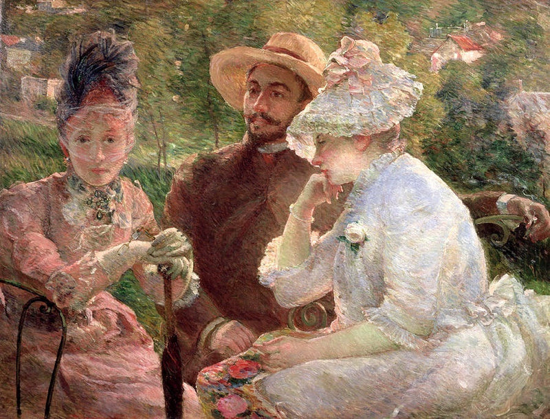 Na varanda em Sèvres - Marie Bracquemond