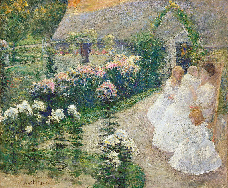 Na varanda - John Henry Twachtman