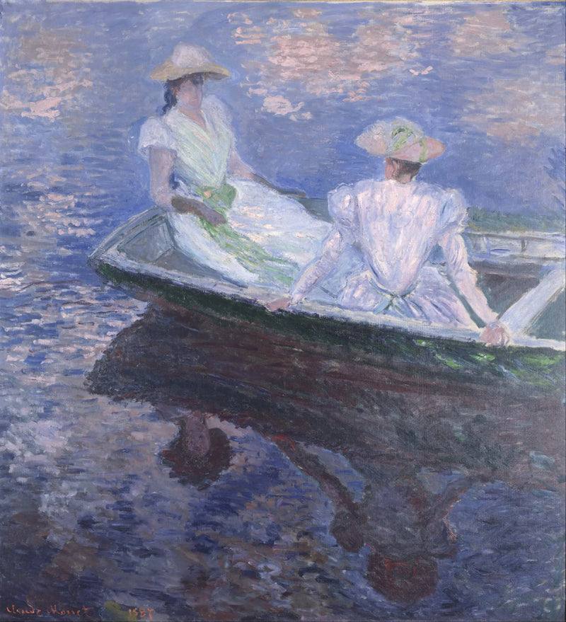 No barco - Claude Monet