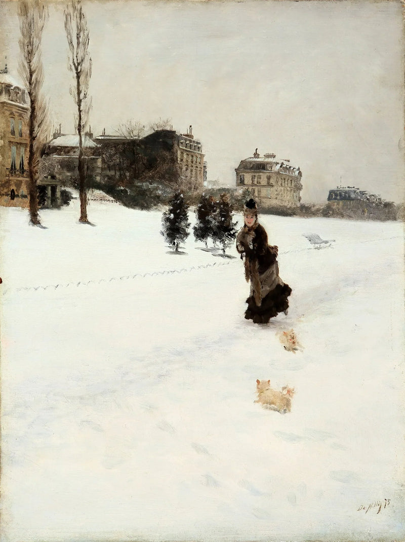 No caminho nevado - Giuseppe De Nittis